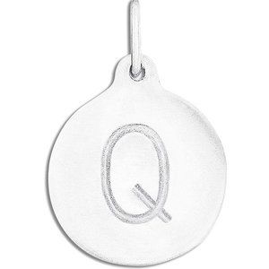 Helen Ficalora Sterling Silver Alphabet Initial Q… - image 1